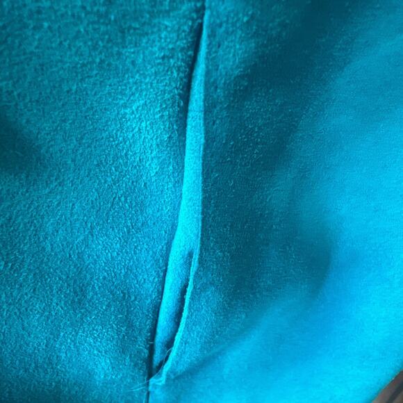 Free People "Retro Love' Suede Trapeze Dress Teal Aqua Sz M - Picture 4 of 8